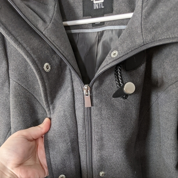 Like-New Longline Capsule Wardrobe Zip-Up Coat from INTL d.e.t.a.i.l.s Size S‎ - Picture 7 of 11